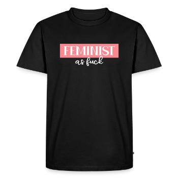 Féministe féministe - T-shirt Premium bio Homme - noir - Devant - Nico (187cm)