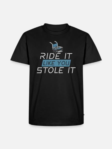 Kørestol Handicap Funny - Herre Premium økologisk T-shirt - sort