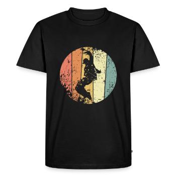 Breakdancer rétro Hip Hop Danseur - T-shirt Premium bio Homme - noir - Devant - Nico (187cm)
