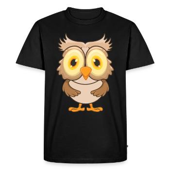 Eule - Men's Premium Organic T-Shirt - black - Front - Nico (187cm)