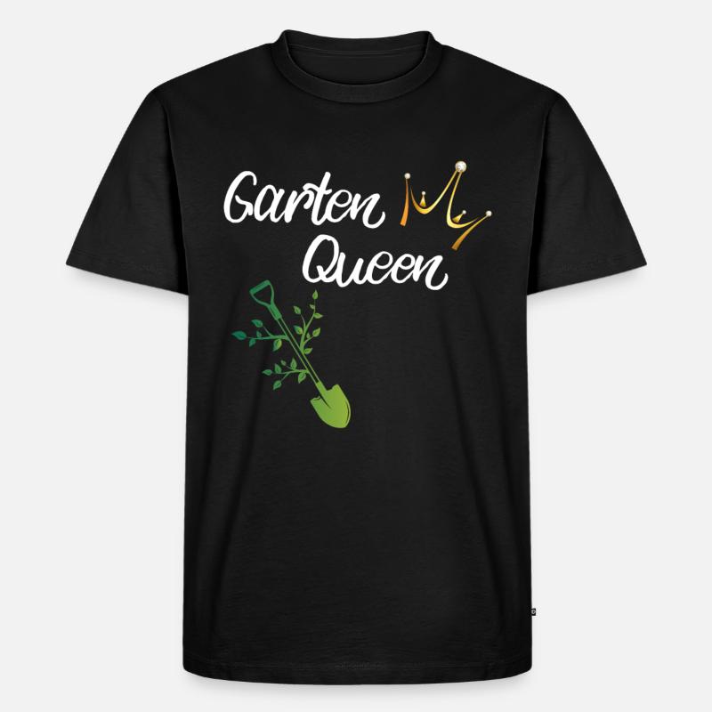 Damen Garten Queen - Männer Premium Bio T-Shirt - Schwarz