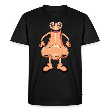 Nez - T-shirt Premium bio Homme - noir - Devant - Nico (187cm)