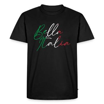 Bella Italia - Men's Premium Organic T-Shirt - black - Front - Nico (187cm)