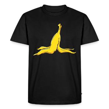 Banana peel banana - Men's Premium Organic T-Shirt - black - Front - Nico (187cm)