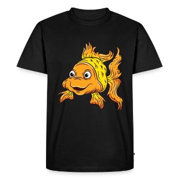 Poisson poisson rouge - T-shirt Premium bio Homme - noir - Devant - Nico (187cm)