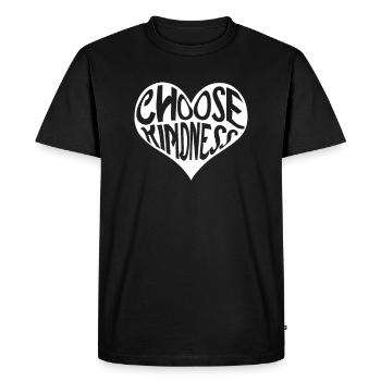 Aider la charité de cœur - T-shirt Premium bio Homme - noir - Devant - Nico (187cm)