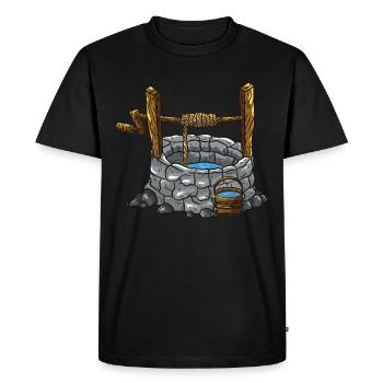 well - Men's Premium Organic T-Shirt - black - Front - Nico (187cm)