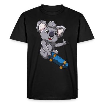Skateboard Koala Skater - T-shirt Premium bio Homme - noir - Devant - Nico (187cm)