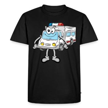 Ambulance ambulancier - T-shirt Premium bio Homme - noir - Devant - Nico (187cm)