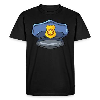 Police de police - T-shirt Premium bio Homme - noir - Devant - Nico (187cm)
