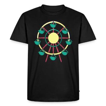 Ferris wheel - Men's Premium Organic T-Shirt - black - Front - Nico (187cm)