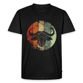 Buffle millésime - T-shirt Premium bio Homme - noir - Devant - Nico (187cm)
