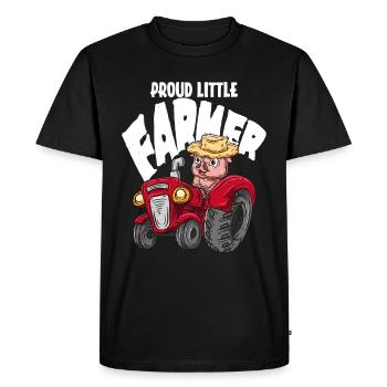 Proud little farmer - Men's Premium Organic T-Shirt - black - Front - Nico (187cm)