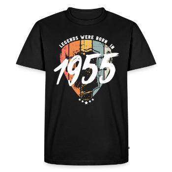 1955 anniversaire guitare guitariste - T-shirt Premium bio Homme - noir - Devant - Nico (187cm)
