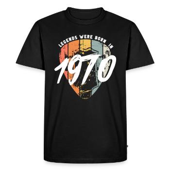 1970 anniversaire guitare guitariste - T-shirt Premium bio Homme - noir - Devant - Nico (187cm)