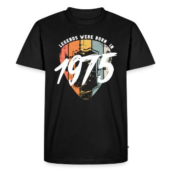1975 anniversaire guitare guitariste - T-shirt Premium bio Homme - noir - Devant - Nico (187cm)