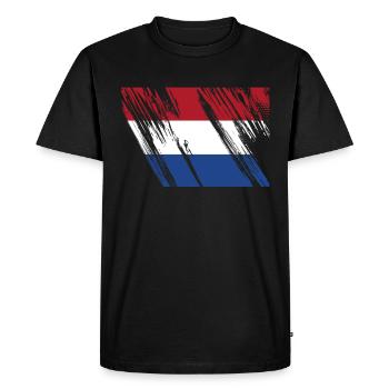 Pays-Bas Pavillon - T-shirt Premium bio Homme - noir - Devant - Nico (187cm)