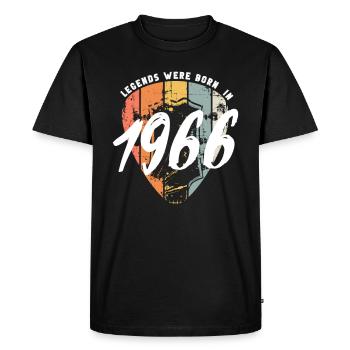 1966 anniversaire guitare guitariste - T-shirt Premium bio Homme - noir - Devant - Nico (187cm)