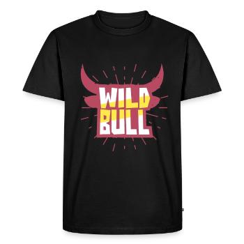 Bull - Men's Premium Organic T-Shirt - black - Front - Nico (187cm)