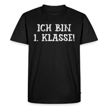 1. École Scolarisation - T-shirt Premium bio Homme - noir - Devant - Nico (187cm)