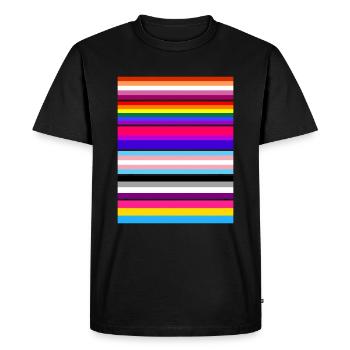 Drapeaux de la Gay Pride LGBTQI - T-shirt Premium bio Homme - noir - Devant - Nico (187cm)