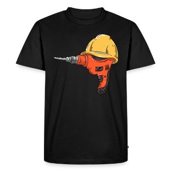 Craftsman - Men's Premium Organic T-Shirt - black - Front - Nico (187cm)