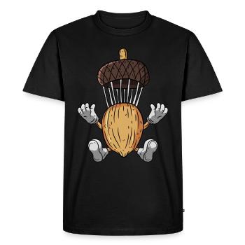 Parachute Gland Chêne - T-shirt Premium bio Homme - noir - Devant - Nico (187cm)