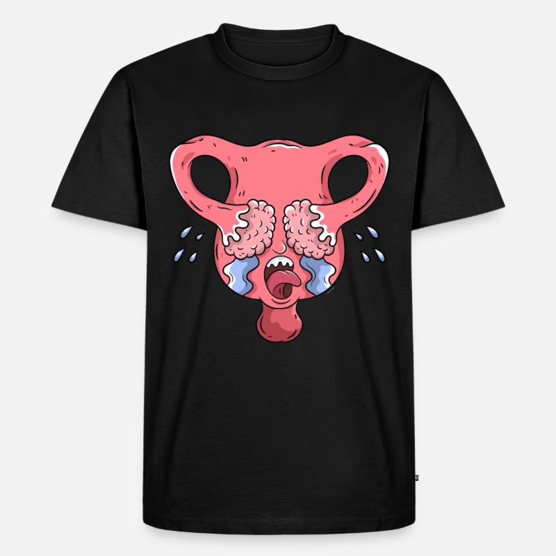 Gebärmutter Menstruation Feminismus - Männer Premium Bio T-Shirt - Schwarz