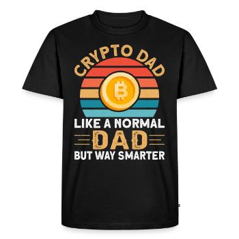 Crypto-monnaie Btc Crypto Dad - T-shirt Premium bio Homme - noir - Devant - Nico (187cm)