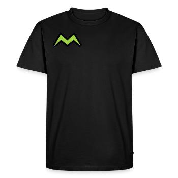 Green M - Men's Premium Organic T-Shirt - black - Front - Nico (187cm)