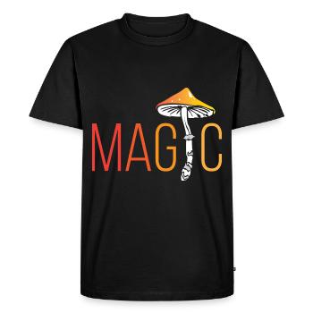 Magic Mushroom Mushroom Collector - Men's Premium Organic T-Shirt - black - Front - Nico (187cm)