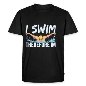 Schwimmen Design für einen Schwimmer - Men's Premium Organic T-Shirt - black - Front - Nico (187cm)