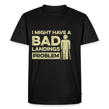 Bone fracture saying for someone with a - Men's Premium Organic T-Shirt - black - Front - Nico (187cm)