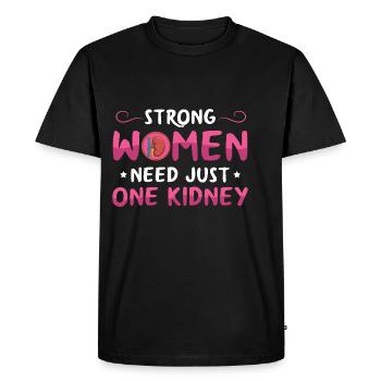 Conception de don de reins pour vos donneurs de rein - T-shirt Premium bio Homme - noir - Devant - Nico (187cm)