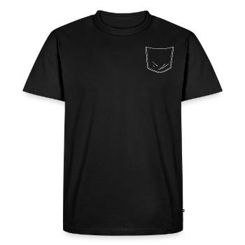 Poche poitrine - T-shirt Premium bio Homme - noir - Devant - Nico (187cm)