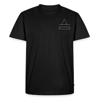 Triangle logo - logo simple - Men's Premium Organic T-Shirt - black - Front - Nico (187cm)