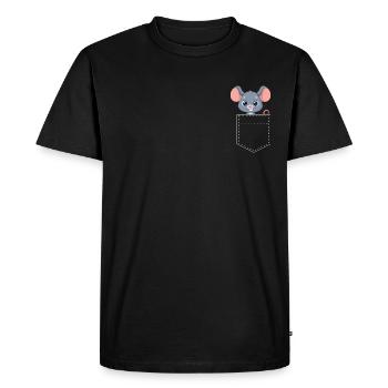 Souris de poche - Conception de souris - T-shirt Premium bio Homme - noir - Devant - Nico (187cm)