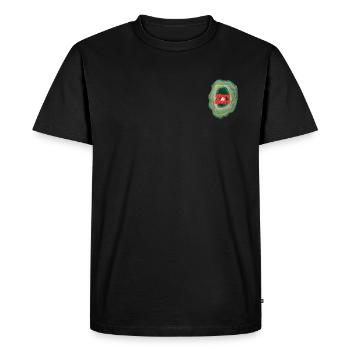 Here there - Männer Premium Bio T-Shirt - Schwarz - Vorne - Nico (187cm)