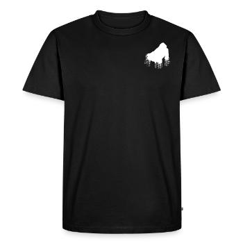 gorille blanc - T-shirt Premium bio Homme - noir - Devant - Nico (187cm)
