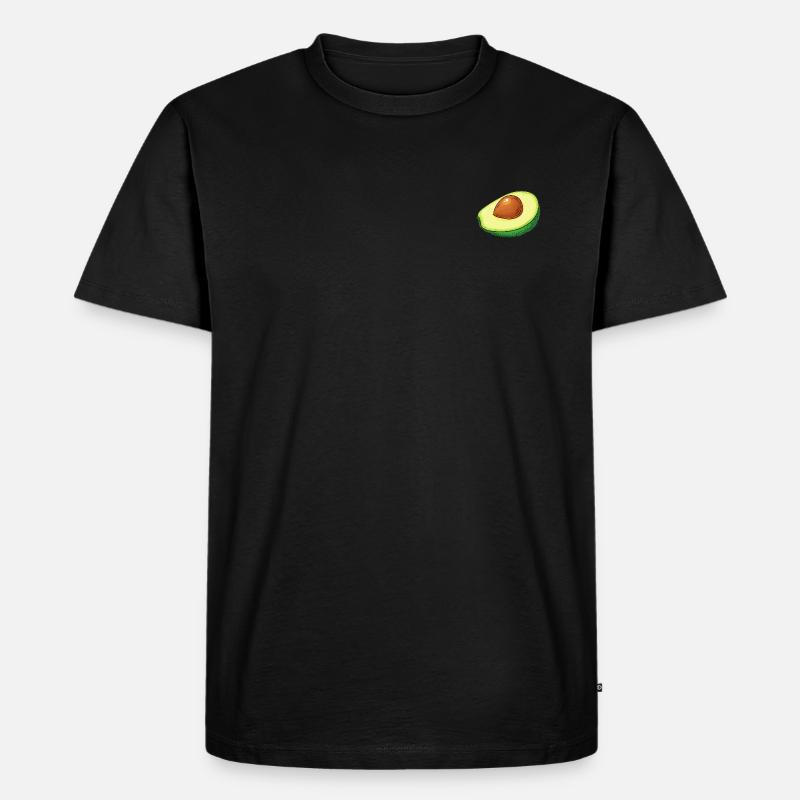 Avocado - Männer Premium Bio T-Shirt - Schwarz