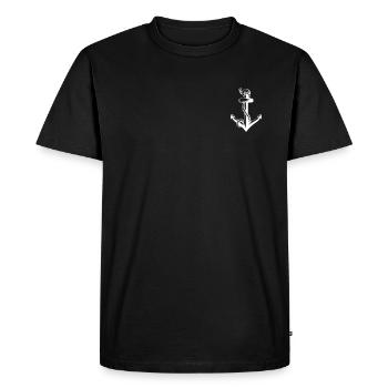 Ancre avec corde - T-shirt Premium bio Homme - noir - Devant - Nico (187cm)