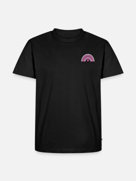 Rainbow with heart - Men's Premium Organic T-Shirt - black