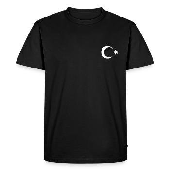 Turkey breast logo - Türkiye amblem - Men's Premium Organic T-Shirt - black - Front - Nico (187cm)