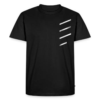Minimal Style Ornament - Men's Premium Organic T-Shirt - black - Front - Nico (187cm)