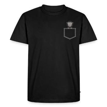 Pocket Gorilla - Bags Gorilla - Men's Premium Organic T-Shirt - black - Front - Nico (187cm)
