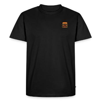 Hamburger - T-shirt Premium bio Homme - noir - Devant - Nico (187cm)