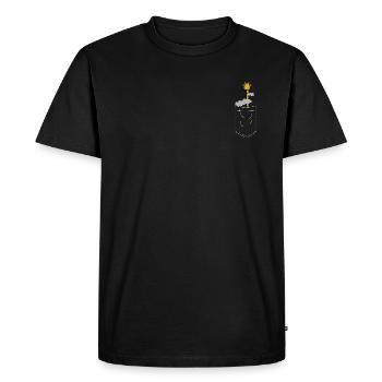 Poche thoracique - T-shirt Premium bio Homme - noir - Devant - Nico (187cm)