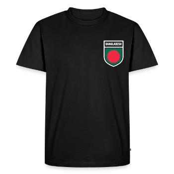 Bangladesh - Drapeau national dans les armoiries - T-shirt Premium bio Homme - noir - Devant - Nico (187cm)