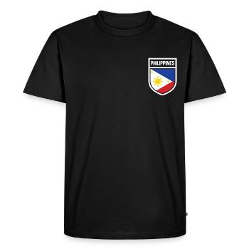 Philippines - Drapeau national dans les armoiries - T-shirt Premium bio Homme - noir - Devant - Nico (187cm)