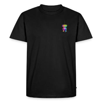 Hanged TEDDY en Neon Light Art - Chemise style Bruh - T-shirt Premium bio Homme - noir - Devant - Nico (187cm)